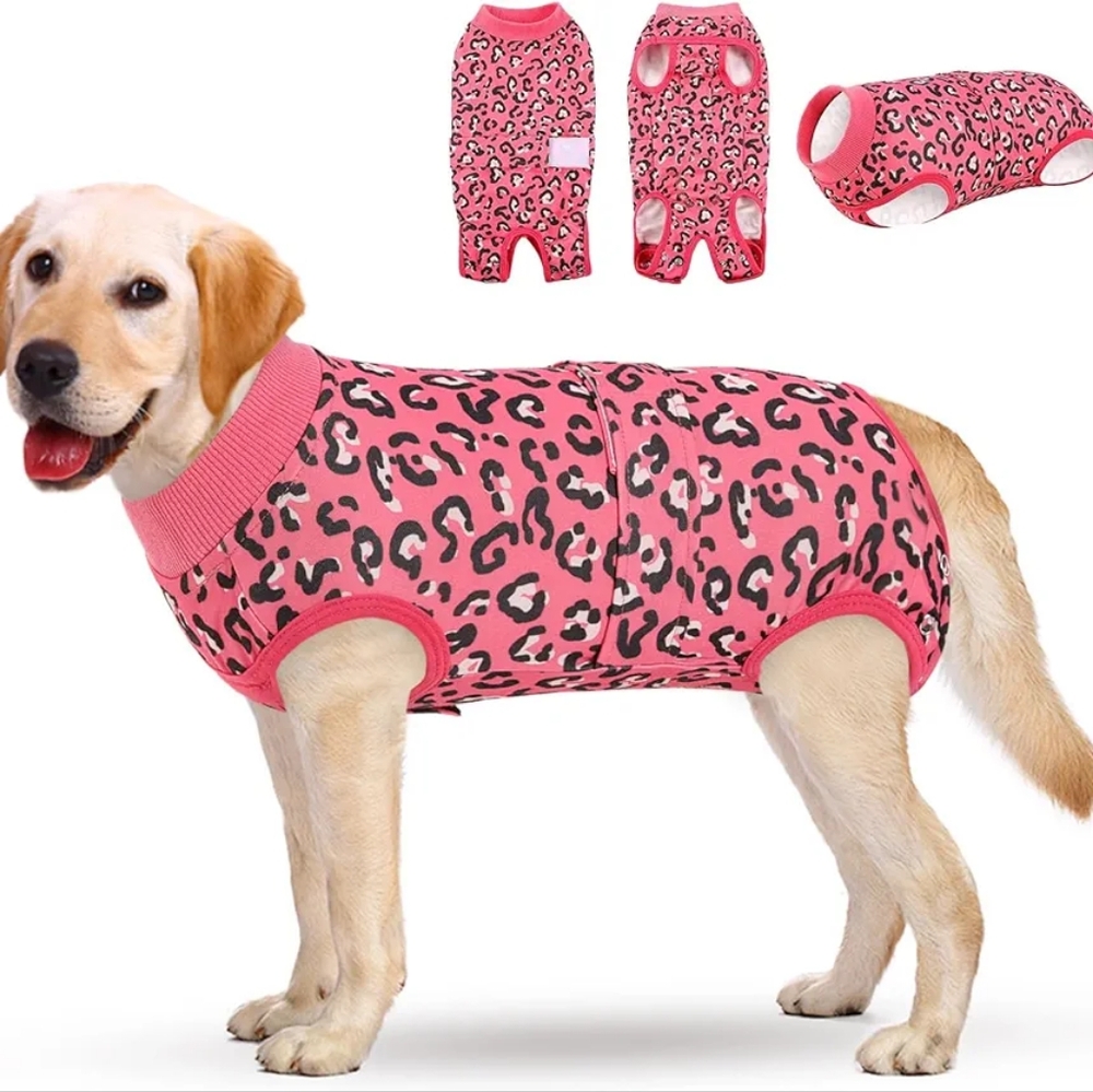 Pink Leopard Recovery Suit